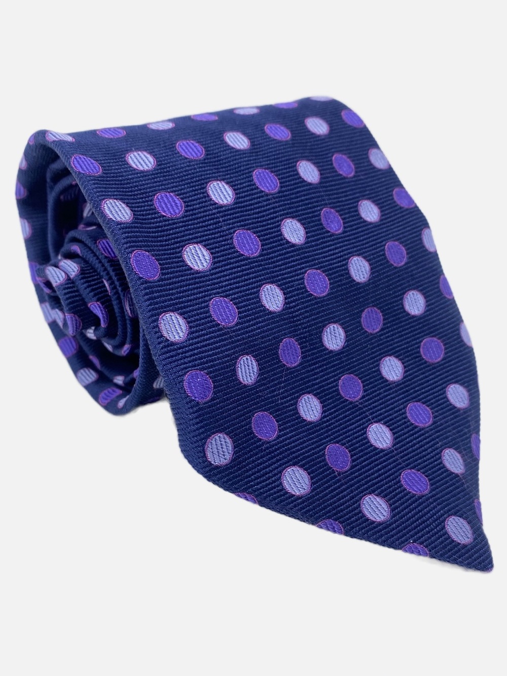 Paul Smith Tie Blue Lavender Purple Polka Dots Silk Necktie Neck Tie